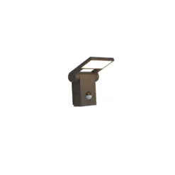 Ansell LED Vägglampa Tempo 90D Lutningsbar Grafit 10W 685lm - 830 Varm Vit | IP54 - Rörelse- och ljussensor