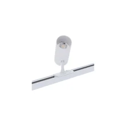 Bright Choice Komplett set 1-Fas Rail L 1,5 x 1,5 Meter Vit | incl. 8x Spot + GU10 2700K 3W Dimbar + Ändkåpa, Strömkontakt och L -Anslutningsstycke
