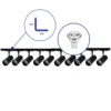 Bright Choice Komplett set 1-Fas Rail L 2 x 2 Meter Svart | incl. 10x Spot + GU10 2700K 3W Dimbar + Ändkåpa, Strömkontakt och L -Anslutningsstycke