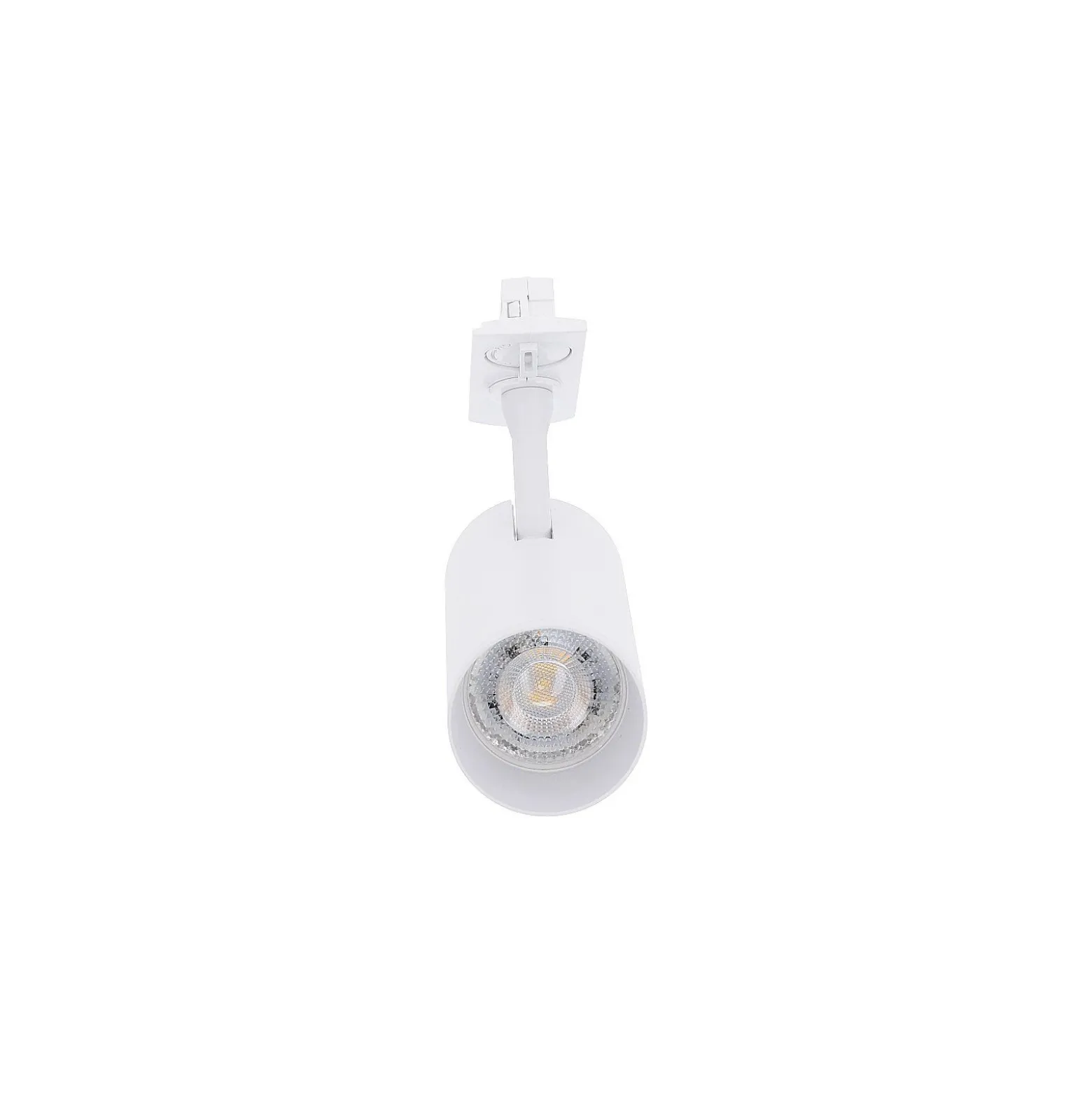 Bright Choice Komplett set 1-Fas Rail L 1,5 x 1,5 Meter Vit | incl. 7x Spot + GU10 2700K 3W Dimbar + Ändkåpa, Strömkontakt och L -Anslutningsstycke