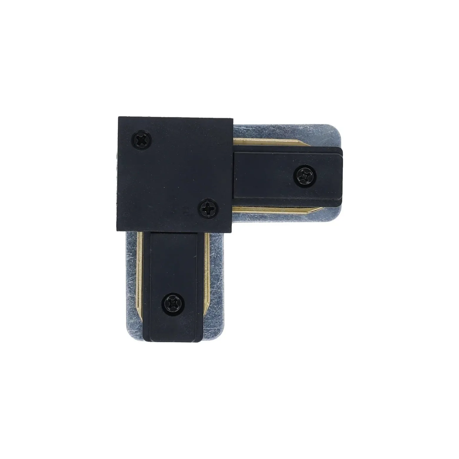 Bright Choice Komplett set 1-Fas Rail L 1x 1,5 Meter Svart | incl. 6x Spot + GU10 2700K 3W Dimbar + Ändkåpa, Strömkontakt och L -Anslutningsstycke