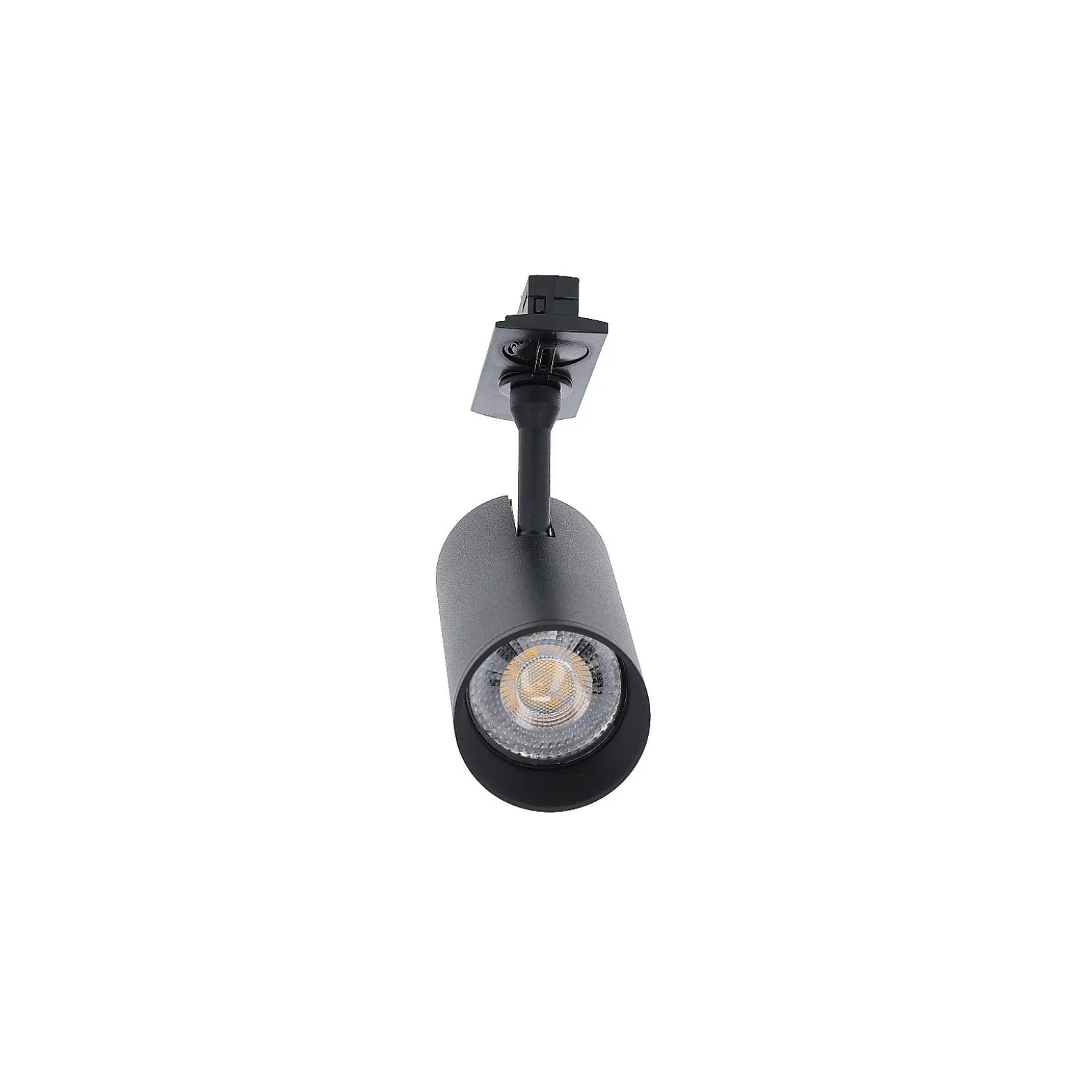 Bright Choice Komplett set 1-Fas Rail L 1 x 2 Meter Svart | incl. 8x Spot + GU10 2700K 3W Dimbar + Ändkåpa, Strömkontakt och L -Anslutningsstycke