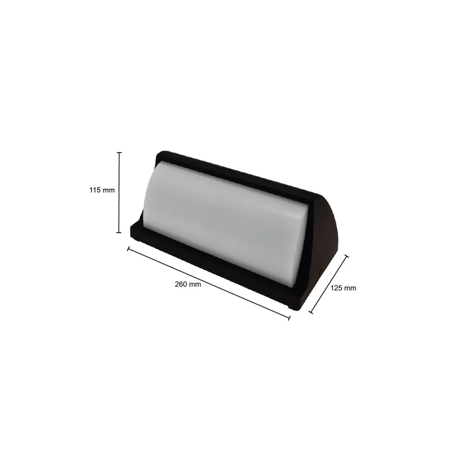 Bright Choice LED Plafond Svart 12W 1200lm - 840 Kallvit | IP54