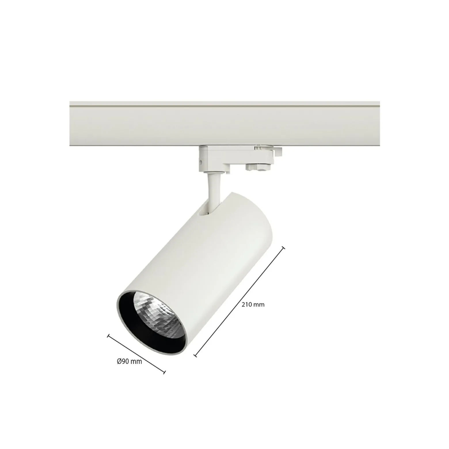 Bright Choice LED Spårbelysning ELARA PC Vit 30W 2500lm 40D - 840 Kallvit