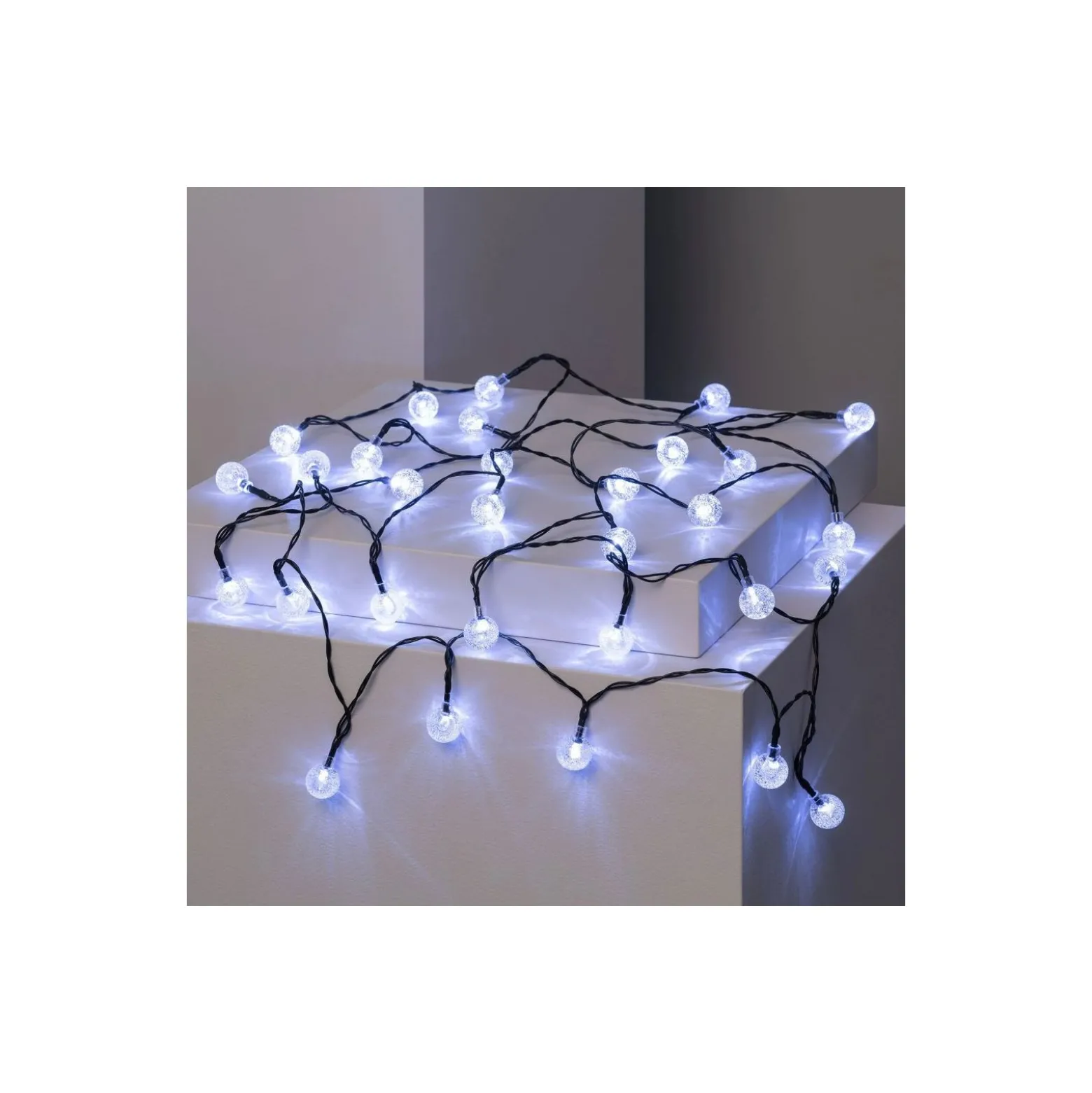 Bright Choice Ljusslinga LED Moonballs ABS 1W 20lm - 850 Kallvit | IP65 - Solar