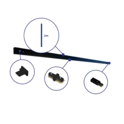 Bright Choice Rail Set 1-Fas 2 Meter Svart | incl. Ändkåpa, Strömkontakt och I-Anslutningsstycke