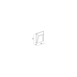 Bright Choice Vägglampa Clover PC Antracit 1.5W 100lm - 830 Varm Vit