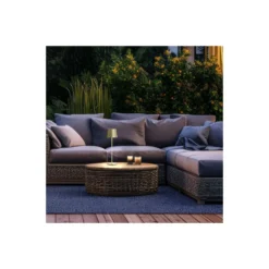 Brilliant Bordslampa Kaami Metall Plast Guld 2W 310lm - 830 Varm Vit | 100mm - IP44 - Utomhus - Dimbar