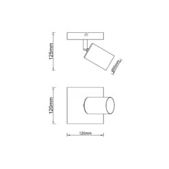 Brilliant Jello Taklampa Metall Matt Svart 4.5W 345lm - 830 Varm Vit | Inkl. 1x GU10