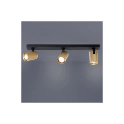 Brilliant Marty Taklampa Aluminium Sandig Svart Guld 15W 1050lm - 830 Varm Vit | Inkl. 3x GU10