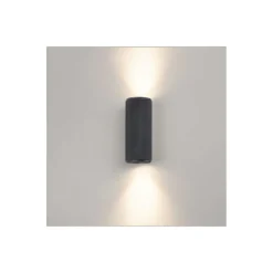 Brilliant Marty Vägglampa Up/Down Aluminium Sandig Svart 10W 690lm - 830 Varm Vit | 65mm - Inkl. 2x GU10