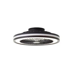 Brilliant Palmero Takfläkt Plast Metall Svart 36W 5000lm - 827-865 CCT | 466mm - Fjärrkontroll Dimbar