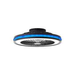 Brilliant Palmero Takfläkt Plast Metall Svart 36W 5000lm - 827-865 CCT | 466mm - Fjärrkontroll Dimbar