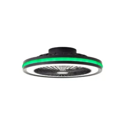 Brilliant Palmero Takfläkt Plast Metall Svart 36W 5000lm - 827-865 CCT | 466mm - Fjärrkontroll Dimbar