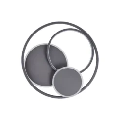 Brilliant Runda Taklampa Metall Silicone Grå 45W 5200lm - 830-865 CCT | 500mm - Fjärrkontroll Dimbar