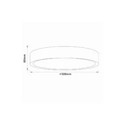 Brilliant Slimline Taklampa Metall Trä Plast Trä Vit 34W 3800lm - 830-865 CCT | 500mm - Fjärrkontroll Dimbar