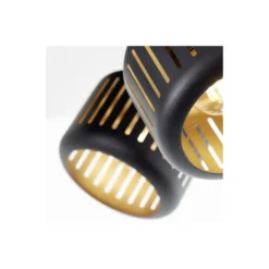 Brilliant Tyas Taklampa Aluminium Metall Svart Guld | 370mm - Passande för 3x E14