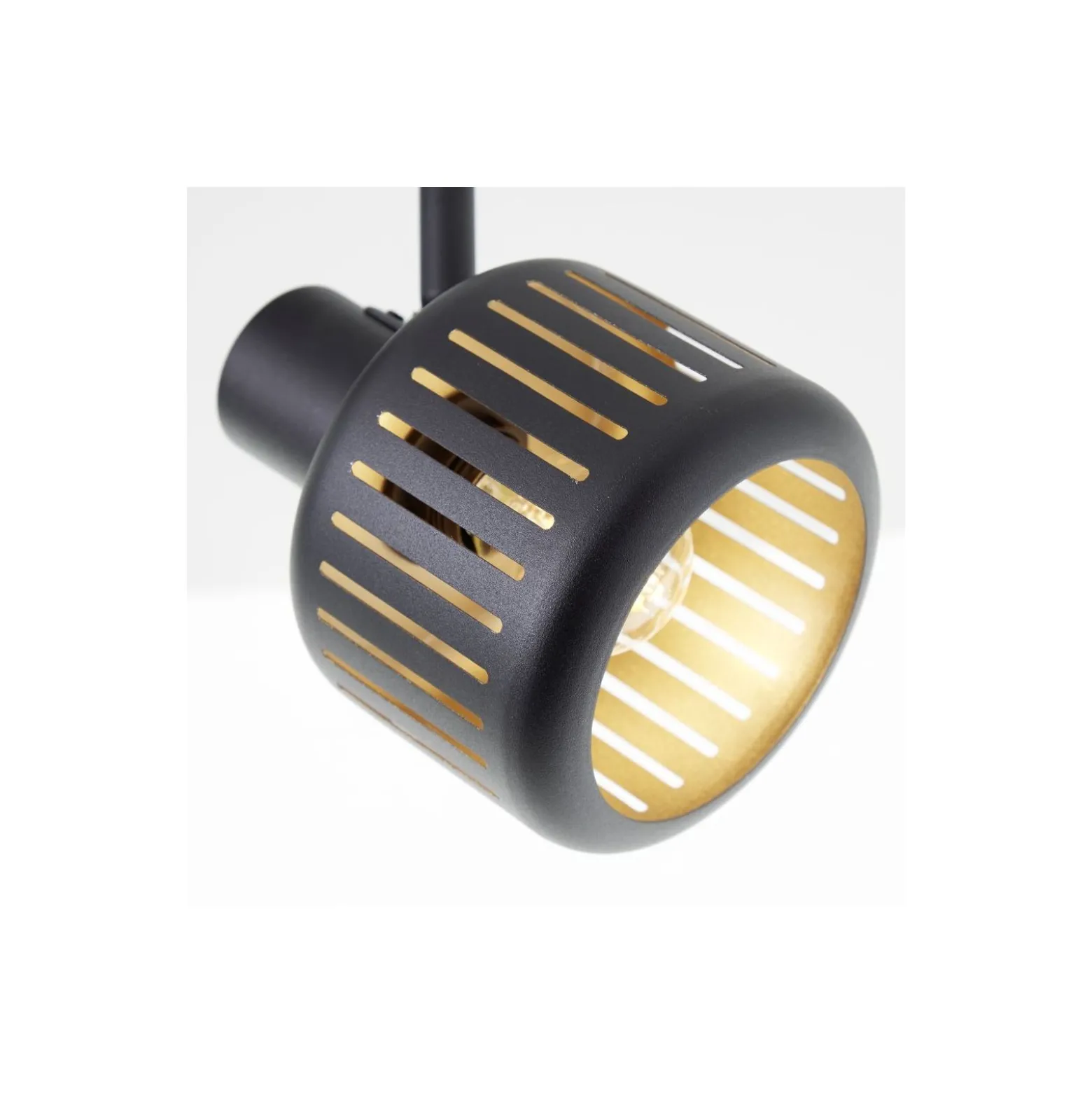 Brilliant Tyas Taklampa Aluminium Metall Svart Guld | 370mm - Passande för 3x E14