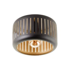 Brilliant Tyas Taklampa Metall Svart Guld | 270mm - Passande för 1x E27