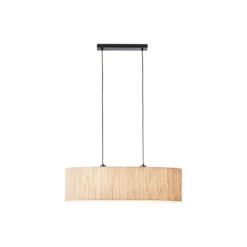 Brilliant Wimea Pendellampa Metall Svart Beige | Passande för 2x E27