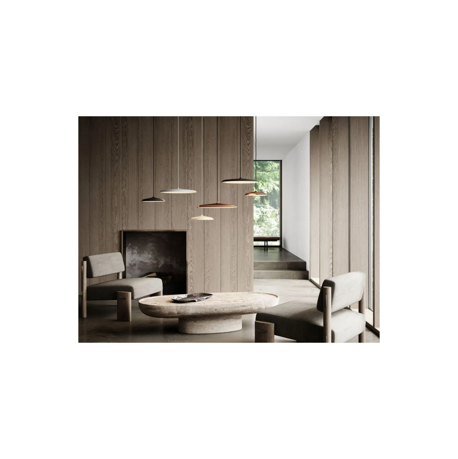 DFTP by Nordlux Artist 40 Pendellampa Metall Grå 25W 2300lm - 930 Varm Vit | Bästa Färgåtergivning - Dimbar