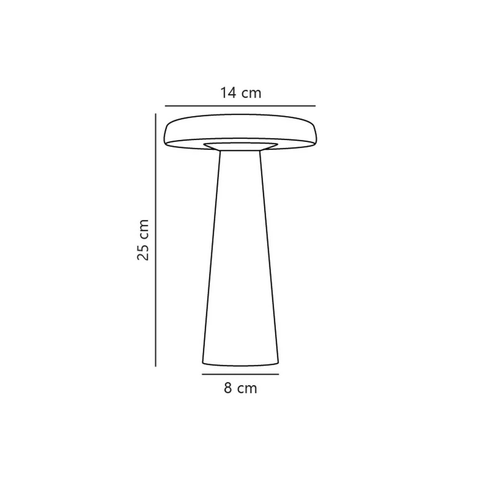 DFTP by Nordlux Bordslampa Arcello Metall Grå - 2.8W 300lm - 827 Extra Varm Vit | IP54