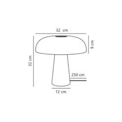 DFTP by Nordlux Bordslampa Glossy Marmor och Glas Vit | 320mm - Passande för 1x E27