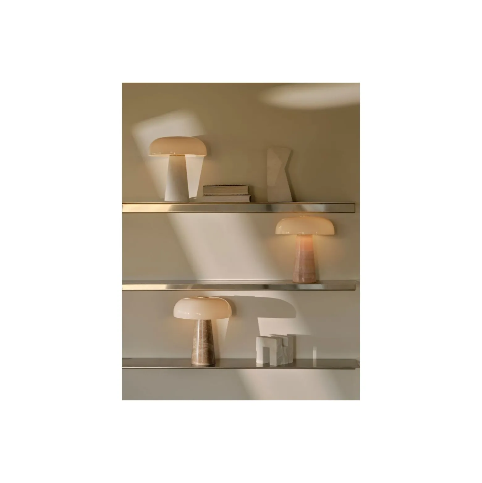 DFTP by Nordlux Bordslampa Glossy Marmor och Glas Vit | 220mm - Passande för 1x E14