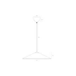 DFTP by Nordlux Hill 55 Pendellampa Textil och Metall Vit | 550mm - Passande för 3x E14
