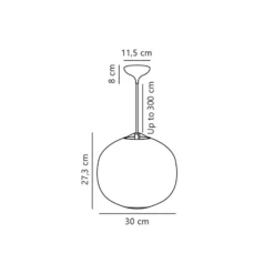 DFTP by Nordlux Navone 30 Pendellampa Glas och Metall Vit | Passande för E27