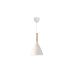 DFTP by Nordlux Pure 20 Pendellampa Metall och Trä Vit | Passande för E27
