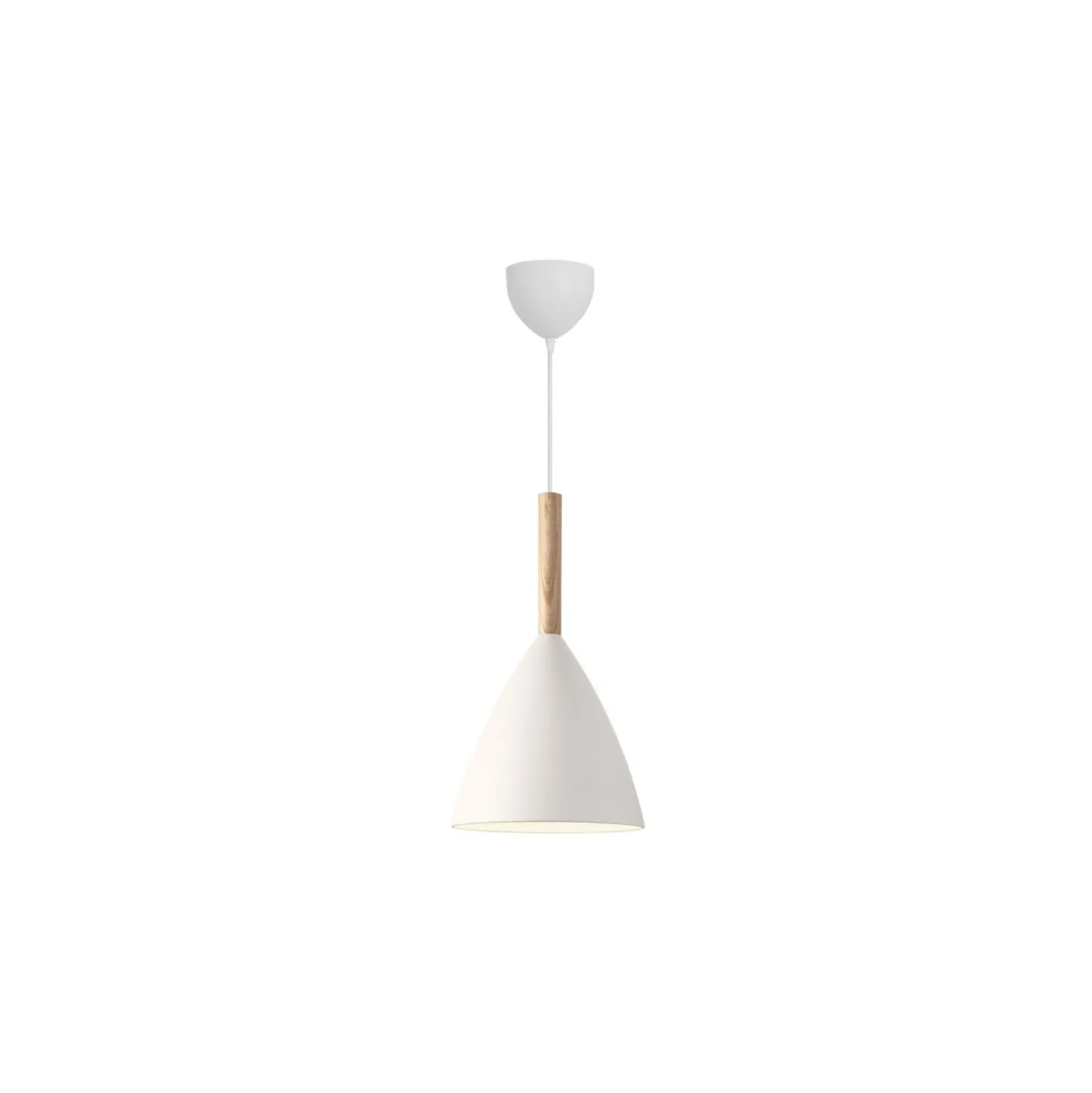 DFTP by Nordlux Pure 20 Pendellampa Metall och Trä Vit | Passande för E27