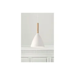 DFTP by Nordlux Pure 20 Pendellampa Metall och Trä Vit | Passande för E27