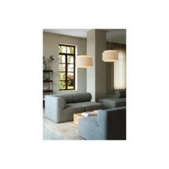 DFTP by Nordlux Takai Pendellampa Rostfritt Stål och Textil Beige | Passande för E27