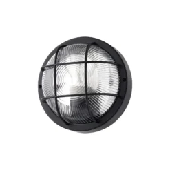 D'Lite Vägglampa Ecco Svart Runda | IP54 - Passande för 1x E27