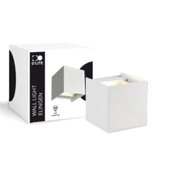 D'Lite Vägglampa Elingen Vit Up & Down 4.9W 480lm - 830 Varm Vit | IP65