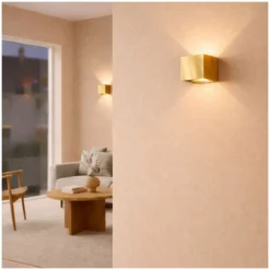 D'Lite Vägglampa Nova Guld Up & Down 4.9W 480lm - 830 Varm Vit | IP54
