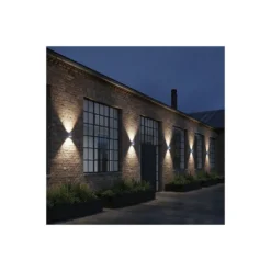D'Lite Vägglampa Nova Silver Up & Down 4.9W 480lm - 830 Varm Vit | IP54 - Justerbar strålvinkel