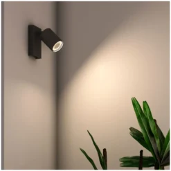 D'Lite Vägglampa Prisma Metall Svart | IP20 - Passande för 1x GU10