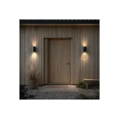 D'Lite Vägglampa Velor Svart Up & Down | IP54 - Passande för 2x GU10