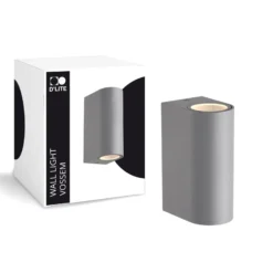 D'Lite Vägglampa Vossem Grå Up & Down | Passande för 2x GU10