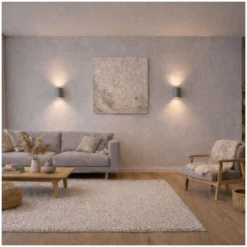 D'Lite Vägglampa Vossem Grå Up & Down | Passande för 2x GU10