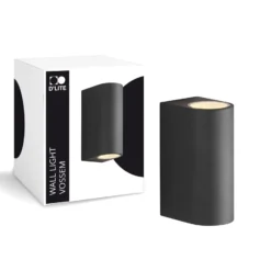 D'Lite Vägglampa Vossem Svart Up & Down| IP54 - Passande För 2x GU10
