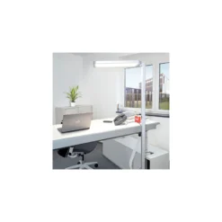 Dotlux LED Golvlampa Studio Butler Silver 80W 8800lm - 840 Kallvit | UGR <19 - 1-10V Dimbar - Rörelsesensor