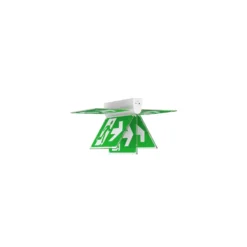 Dotlux LED Nöd Nödbelysning Utgång Exit Flip Vit 2.5W 18lm | IK10 - 3 Timmar Nödbelysning - Inkl. 6 Pictograms - Cinema Mode