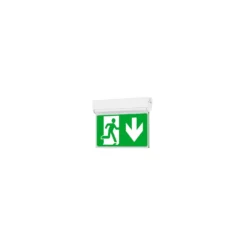 Dotlux LED Nöd Nödbelysning Utgång Exit Flip Vit 2.5W 18lm | IK10 - 3 Timmar Nödbelysning - Inkl. 6 Pictograms - Cinema Mode