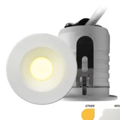 EcoDim Infälld Spot Mini Vit 2.5W 155lm 30D - 827 Extra Varm Vit | 35mm - Utskärning 28mm - IP67 - Dimbar