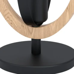 Eglo Bordslampa Basildon Stål Svart Trä | Passande För 1x E27