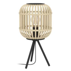 Eglo Bordslampa Bordesley Stål Svart Trä | Passande För 1x E27