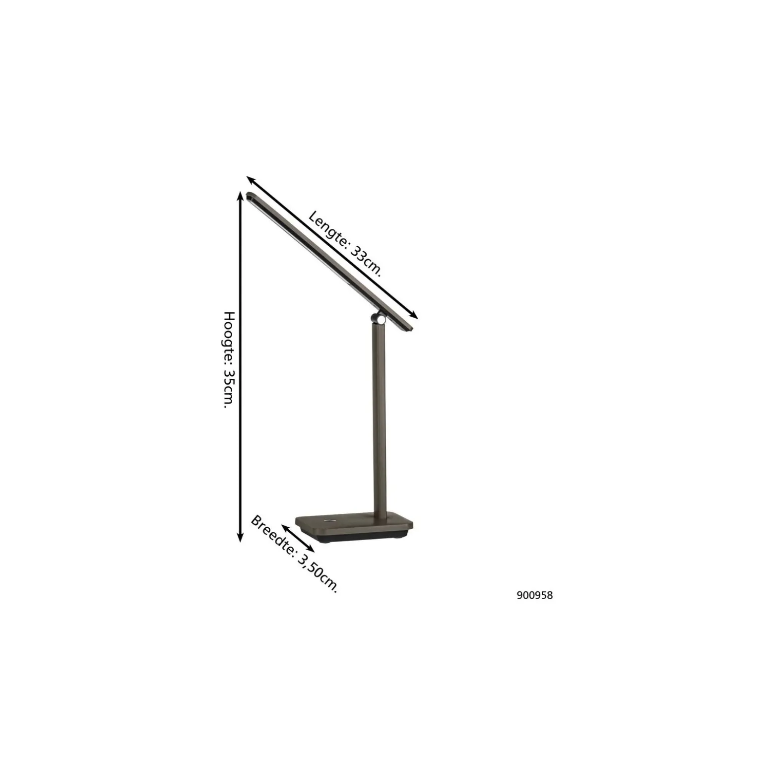 Eglo Bordslampa Iniesta Svart 3.6W 360lm - 830-865 Justerbar Vit | IP20 - Dimbar